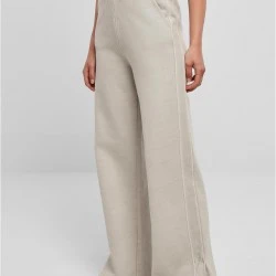 Дамски спортен панталон с широки крачоли в светлосив цвят Urban Classics Terry Pants