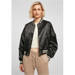 Дамско късо колежанско яке в черен цвят Ladies Jacket