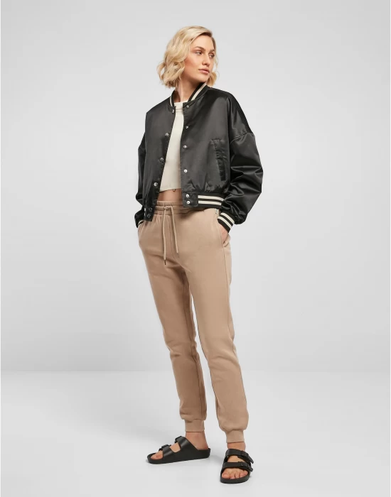 Дамско късо колежанско яке в черен цвят Ladies Jacket, Якета - Hoodstyle.bg