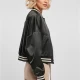Дамско късо колежанско яке в черен цвят Ladies Jacket, Якета - Hoodstyle.bg