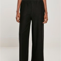 Дамски широк панталон в черен цвят Urban Classics Terry Pants 