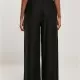Дамски широк панталон в черен цвят Urban Classics Terry Pants, Панталони - Hoodstyle.bg
