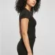 Дамска тениска в черен цвят Urban Classics Ladies Short Rib Tee, Тениски - Hoodstyle.bg