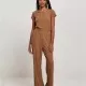 Дамски гащеризон в кафяв цвят Urban Classics Ladies Jumpsuit, Жени - Hoodstyle.bg