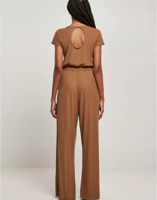 Дамски гащеризон в кафяв цвят Urban Classics Ladies Jumpsuit, Жени - Hoodstyle.bg