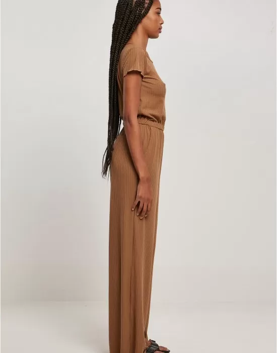 Дамски гащеризон в кафяв цвят Urban Classics Ladies Jumpsuit, Жени - Hoodstyle.bg