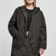Дамско дълго яке с качулка в черен цвят Urban Classics Hooded Coat, Якета - Hoodstyle.bg