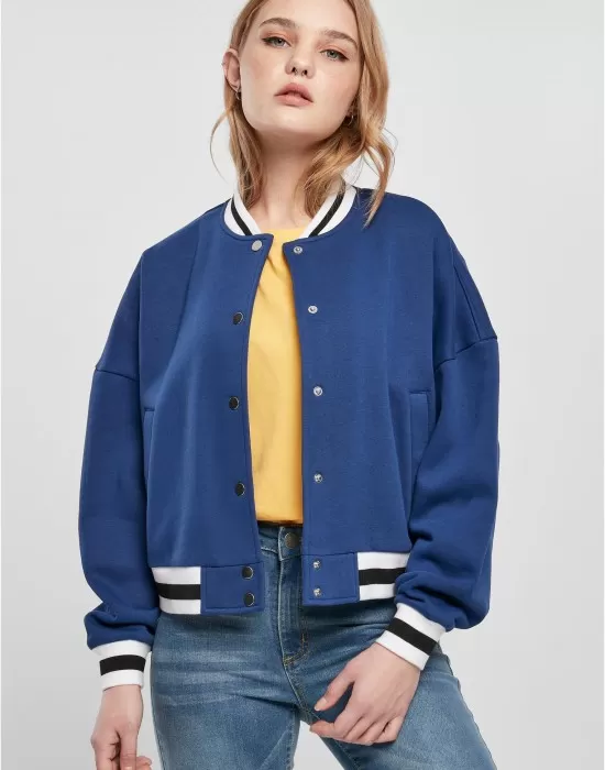 Дамско колежанско яке в син цвят Urban Classics College Jacket, Якета - Hoodstyle.bg