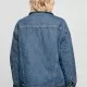 Дамско дънково яке с пухкава яка в синьо Ladies Denim Jacket, Якета - Hoodstyle.bg