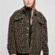 Дамска пухкава риза в леопардов принт Urban Classics  AOP Sherpa Overshirt, Жени - Hoodstyle.bg