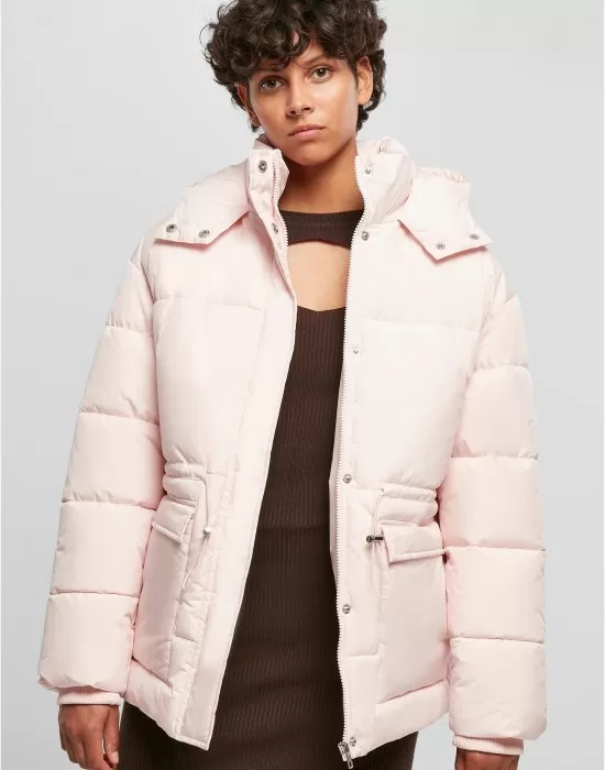 Дамско зимно яке в светлорозов цвят Urban Classics Ladies Jacket, Якета - Hoodstyle.bg