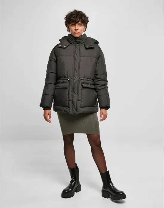 Дамско зимно яке в черен цвят Urban Classics Ladies Jacket, Якета - Hoodstyle.bg