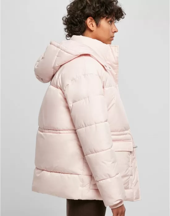 Дамско зимно яке в светлорозов цвят Urban Classics Ladies Jacket, Якета - Hoodstyle.bg