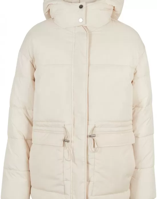 Дамско зимно яке в цвят екрю Urban Classics Ladies Jacket, Якета - Hoodstyle.bg