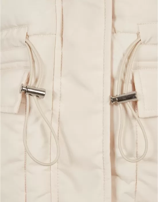 Дамско зимно яке в цвят екрю Urban Classics Ladies Jacket, Якета - Hoodstyle.bg