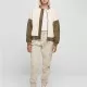 Дамско яке тип бомбър в цвят екрю Urban Classics Mixed Bomber Jacket, Якета - Hoodstyle.bg