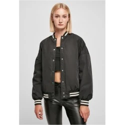 Дамско колежанско яке в черен цвят Urban Classics Ladies College Jacket