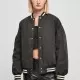 Дамско колежанско яке в черен цвят Urban Classics Ladies College Jacket, Якета - Hoodstyle.bg
