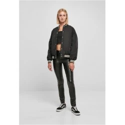 Дамско колежанско яке в черен цвят Urban Classics Ladies College Jacket