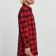 Дамска карирана риза тип рокля Urban Classics Shirt Dress black/red XXL, Рокли - Hoodstyle.bg