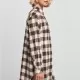 Дамска карирана риза тип рокля Urban Classics Shirt Dress pink/brown, Рокли - Hoodstyle.bg
