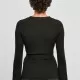 Дамска плетена жилетка в черен цвят Urban Classics Wrapped Cardigan, Жилетки - Hoodstyle.bg