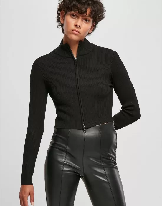 Дамска къса плетена жилетка в черен цвят Urban Classics, Жилетки - Hoodstyle.bg
