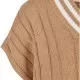 Дамски къс плетен елек в бежов цвят Urban Classics, Блузи - Hoodstyle.bg