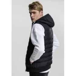 Мъжка жилетка без ръкави в черно Urban Classics Small Bubble Hooded Vest 