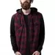 Мъжки кариран суичър Urban Classics blkburgundyblk, Суичъри - Hoodstyle.bg