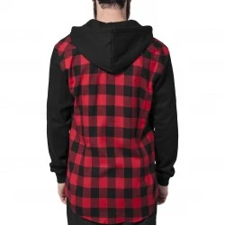 Мъжки кариран суичър Urban Classics blk/red/bl