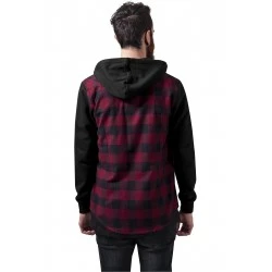 Мъжки кариран суичър Urban Classics blkburgundyblk