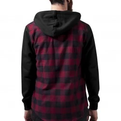 Мъжки кариран суичър Urban Classics blkburgundyblk