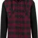 Мъжки кариран суичър Urban Classics blkburgundyblk, Суичъри - Hoodstyle.bg