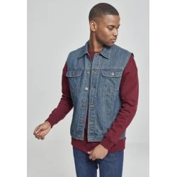 Мъжка жилетка без ръкави в синьо Urban Classics Denim Vest 