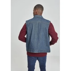 Мъжка жилетка без ръкави в синьо Urban Classics Denim Vest 