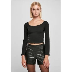 Дамска къса блуза в черен цвят Urban Classics