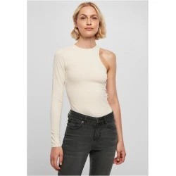 Дамско боди с един ръкав в цвят екрю Urban Classics Asymmetric Body