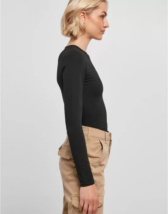 Дамско боди с един ръкав в черен цвят Urban Classics Asymmetric Body, Жени - Hoodstyle.bg