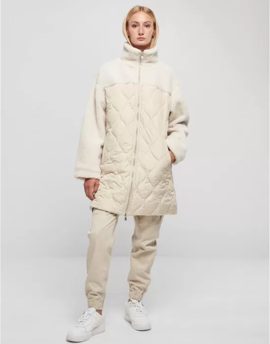 Дамско зимно палто в бял цвят Urban Classics Coat, Якета - Hoodstyle.bg
