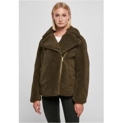 Дамско пухкаво яке в цвят маслина Ladies Sherpa Jacket