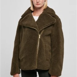 Дамско пухкаво яке в цвят маслина Ladies Sherpa Jacket