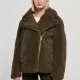 Дамско пухкаво яке в цвят маслина Ladies Sherpa Jacket, Якета - Hoodstyle.bg