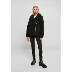 Дамско пухкаво яке в черен цвят Ladies Sherpa Jacket