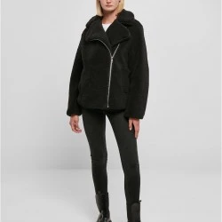 Дамско пухкаво яке в черен цвят Ladies Sherpa Jacket
