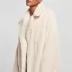 Дамско пухкаво палто в цвят екрю Urban Classics Ladies Teddy, Якета - Hoodstyle.bg