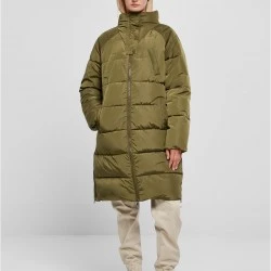 Дамско дълго яке в цвят маслина Urban Classics Puffer Coat