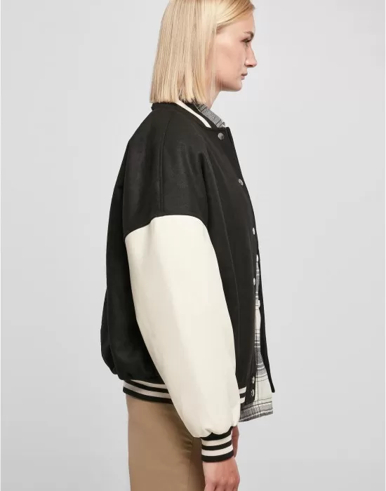 Дамско колежанско яке в черно Urban Classics Ladies College Jacket, Якета - Hoodstyle.bg