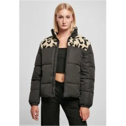 Дамско яке с широка кройка в черен цвят Urban Classics Ladies AOP Jacket