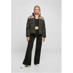 Дамско яке с широка кройка в черен цвят Urban Classics Ladies AOP Jacket